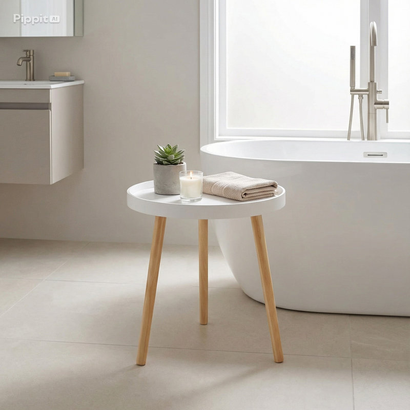 Davina Side Table, White