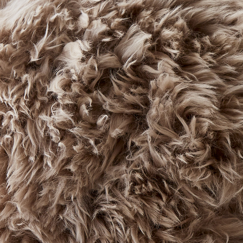 Lara Square Throw Pillow Cover, Light Brown