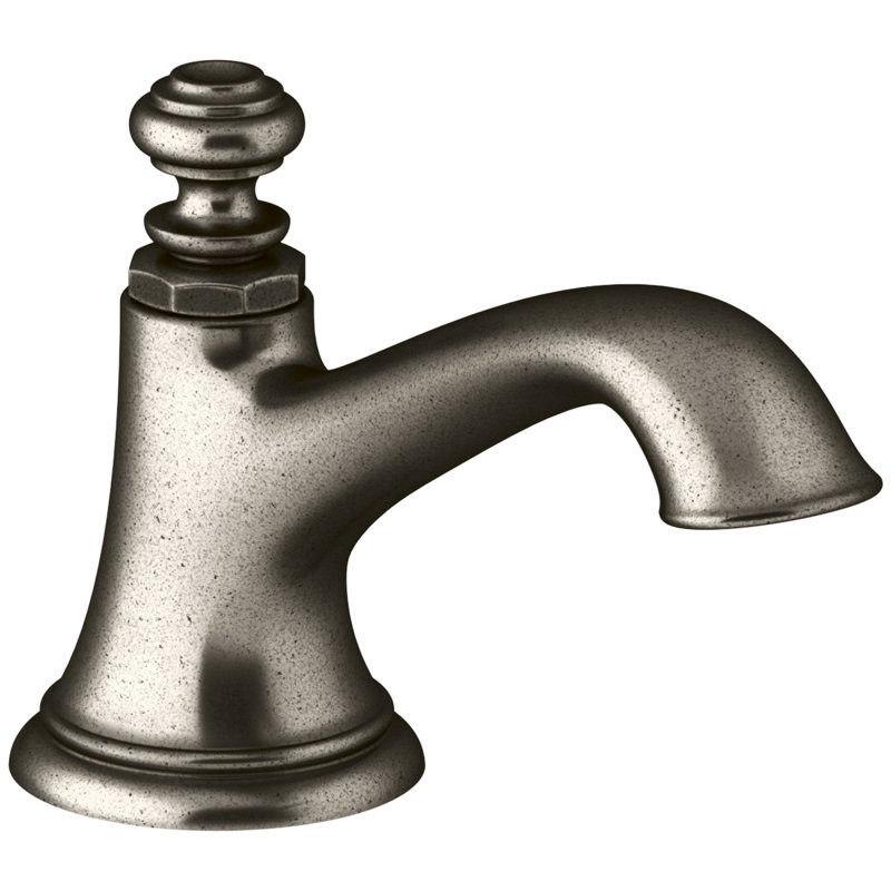 Artifacts Bathroom Sink Spout with Bell Design, Vintage Nickel