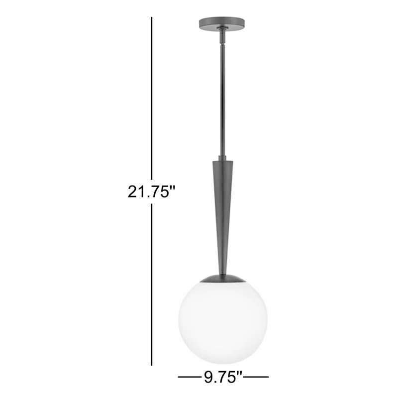 Luminaire suspendu Joss & Main Cheri, Noir