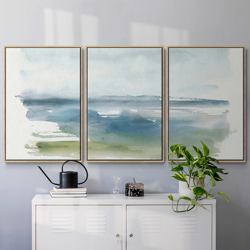 «Coastline Splash IV», reproduction sur toile flottante, Naturel, H 36 po x l 75 po x P 2 po