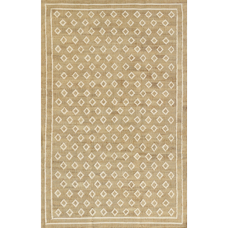Natural Handwoven Wool and Jute Rectangular Area Rug