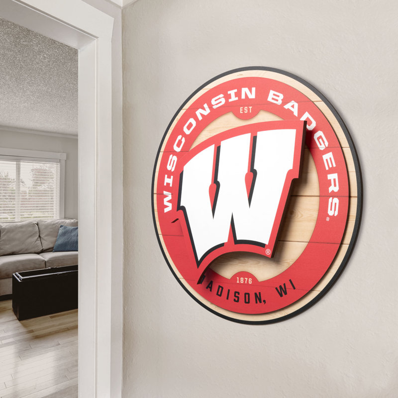 NCAA Wisconsin Badgers 3DX Circle Wall Art
