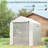 8'X6'x7' Walk-In Greenhouse, Protected, Mesh Windows & Door, 18 Shelf For Herb Planting, White Protective Door Windows, Flower, Herb, Veggie