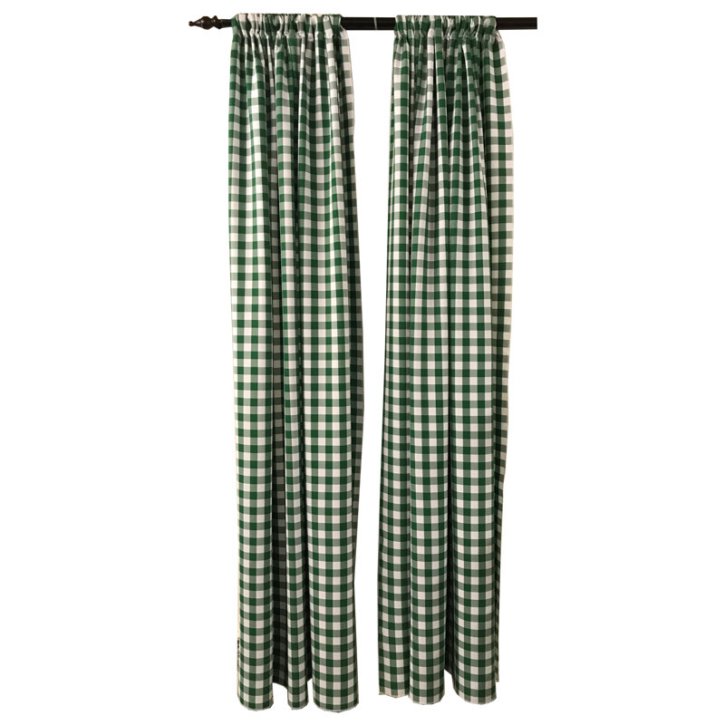 Pommier Semi Sheer Curtain Panel Pair, Hunter Green