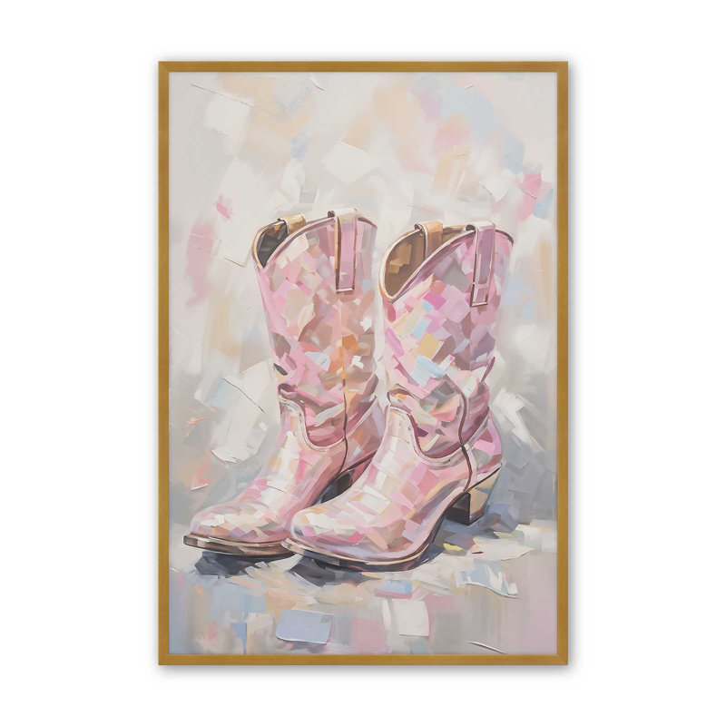 Cowboy Essentials in Pink I Print, Or poli, H 37,25 po x l 25,25 po