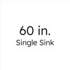Rea 60" Single Bathroom Vanity Set With Grain White Composite Stone Countertop Without Mirror