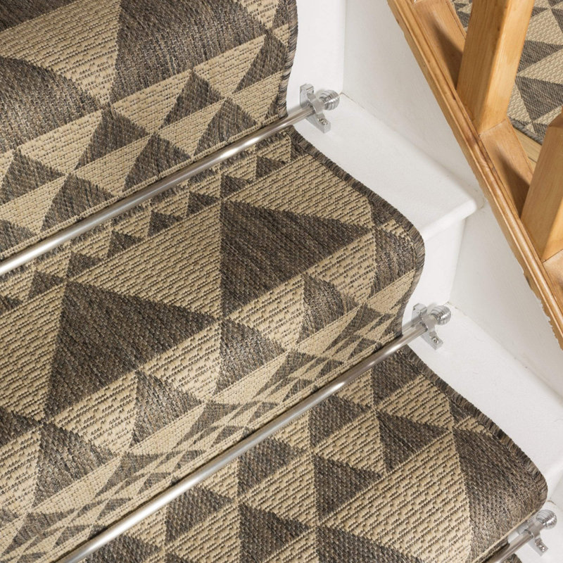 Stair Runner Abrahamson Geometric Hand Woven Indoor Area Rug, Runner 570cm x 80cm