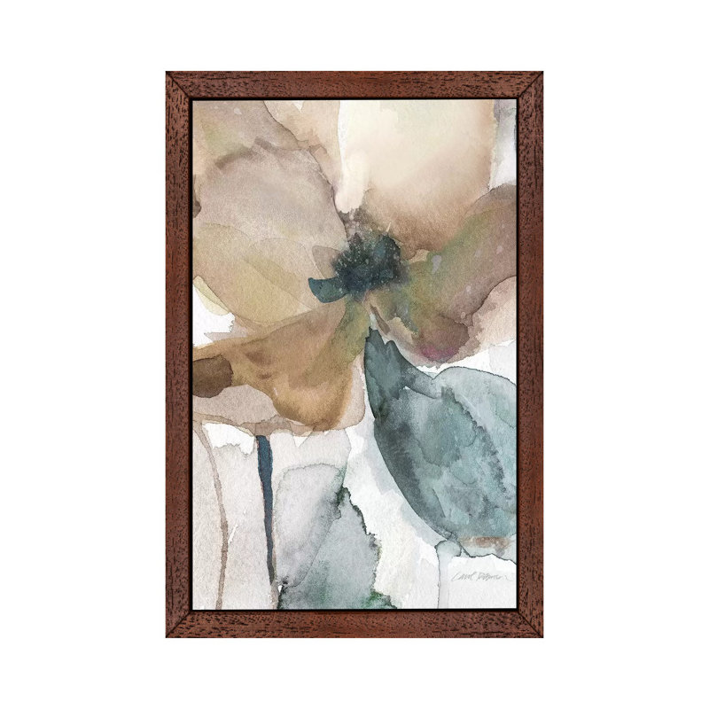 Poppy I by Carol Robinson - Painting on Canvas, 30.48 cm H x 45.72 cm W, Brown Framed