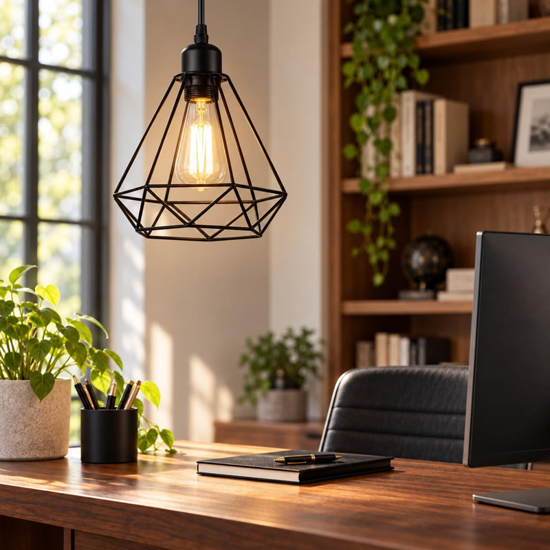 8.07 in. H Metal Diamond Pendant Shade