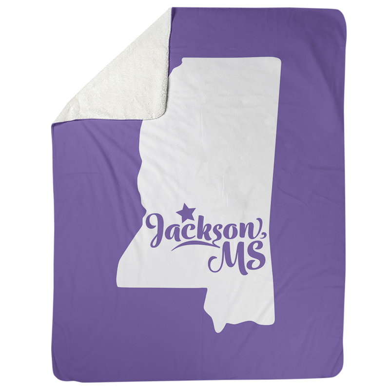 Jeté mississippi polaire jackson, l 52,5 po x L 62,5 po, Mauve