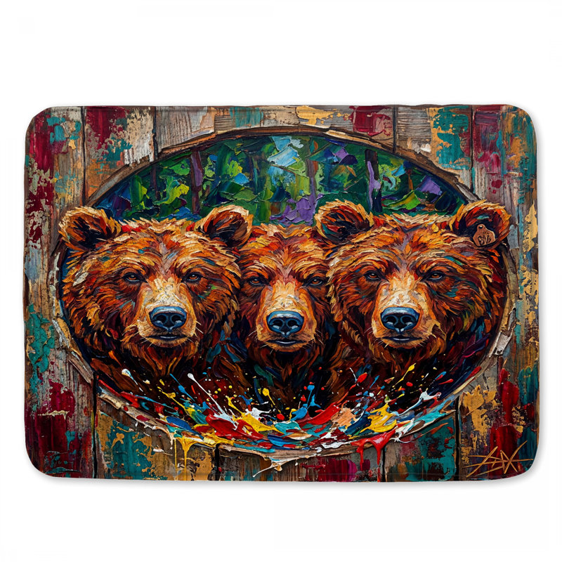 Tapis de bain Three Brown Bears, 34in W x 21in L
