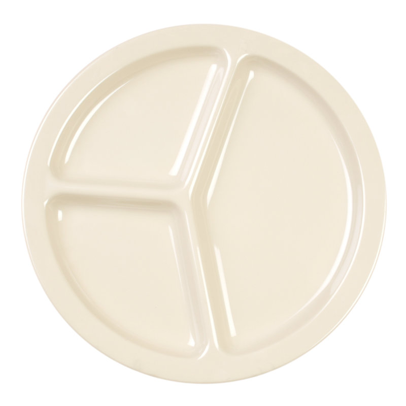 Thunder Group Inc. Nustone Melamine Divided Serving Dish, Pearl