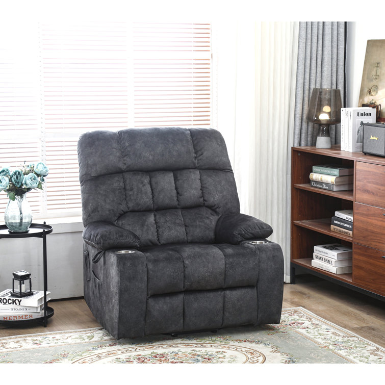 Latitude Run® Wood-Framed Upholstered Recliner Chair With Thick Seat Cushion  and Backrest