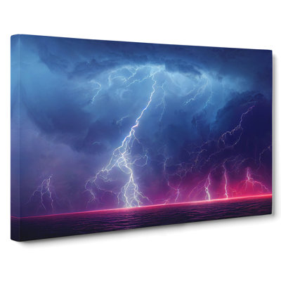 Interesting Thunderstorm - Wrapped Canvas