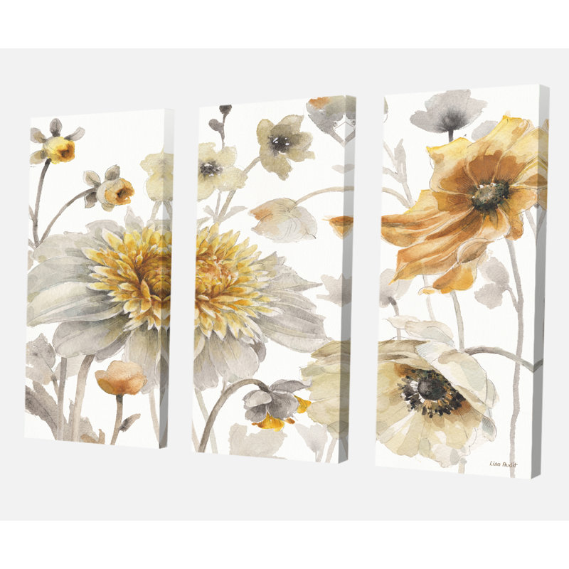 « fields of gold fleur », peinture sur toile, reproduction d’image multi-pièces, H 32 po x l 48 po x P 1 po