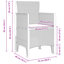Chaise de jardin vidaXL 2 pièces en polypropylène blanc 20,87 x 19,29 x 33,46 po-30906539-30906540