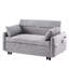 Canapé 55,1 "avec ports et structure - gris escamotable réglable, ports, 2 coussins, rangement dans le ton-142594833