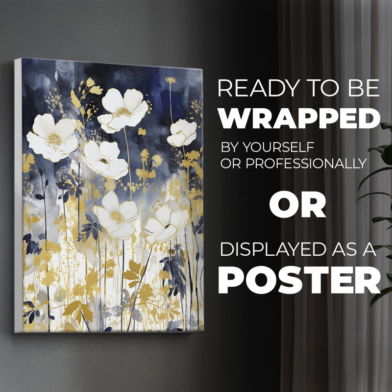 Série FLORAL CCDCLXXVI - Impression sur toile seulement - NON CADRE, H 60 po x l 40 po