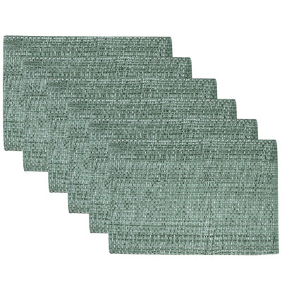 6-Pack, 100% Cotton, Two Tone Woven 13X19 Placemat Sets