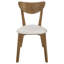 Chaise de salle à manger à dossier courbé brun clair et châtaignier (ensemble de 2)