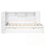 Lit simple en bois avec tablettes de rangement, USB et lit gigogne-233780713