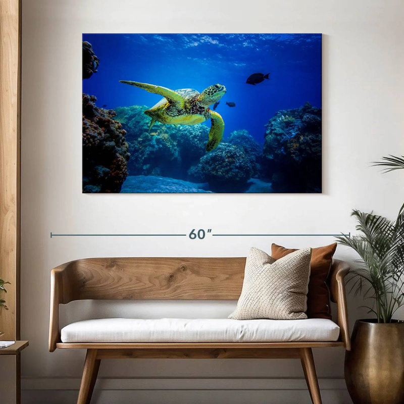 Crowle Glowing Turtle, 32" H x 48" W