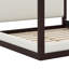 Lit plateforme en bois de style baldaquin, tête de lit tapissier pour plus de confort et de style-129390528-129390531
