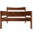 Walnut Wood Platform Bed With Headboard And Tenacious Slat Support For Twin Size Headboard, Color Steady Foundation