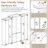 3-Pieces 78.75''Tall Bookcase 4-Tier Display Cabinet With 5 Colors Adjustable LED Ceiling Light-1040960468