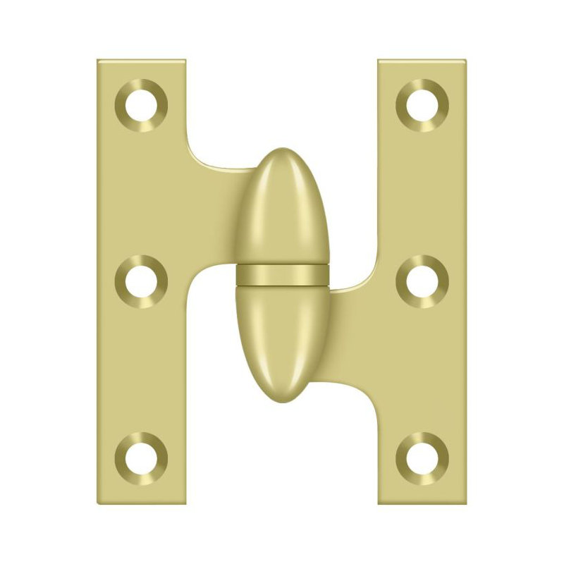 Hinge, Polished Brass, Right Hand