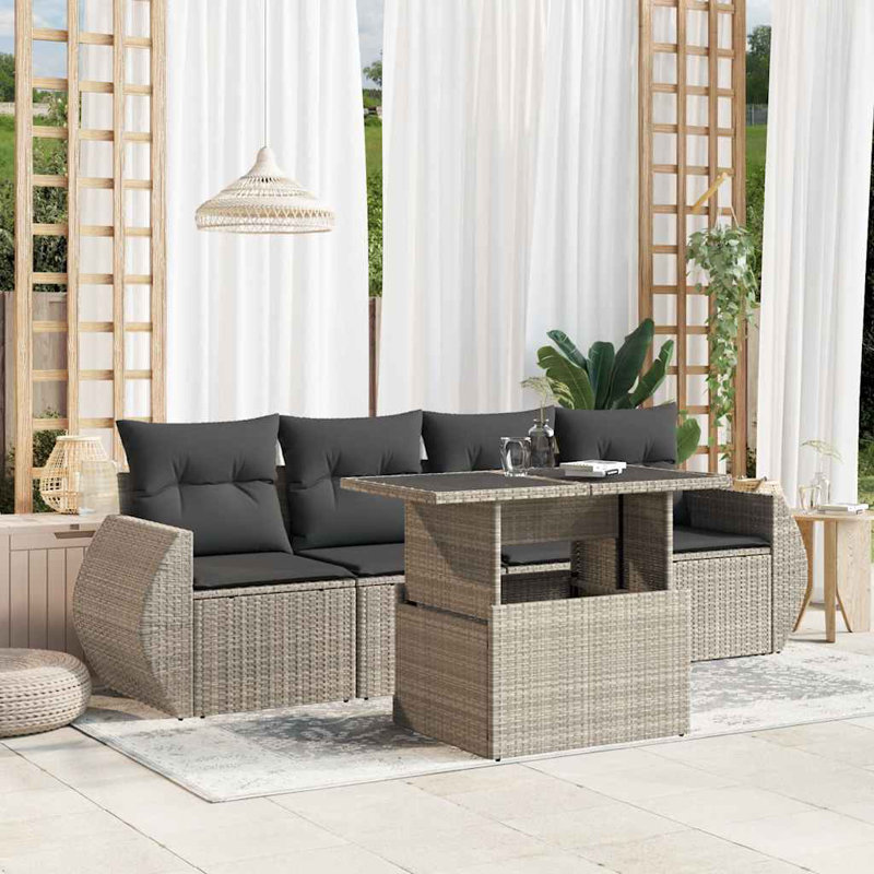  Patio Sofa Set Light Grey