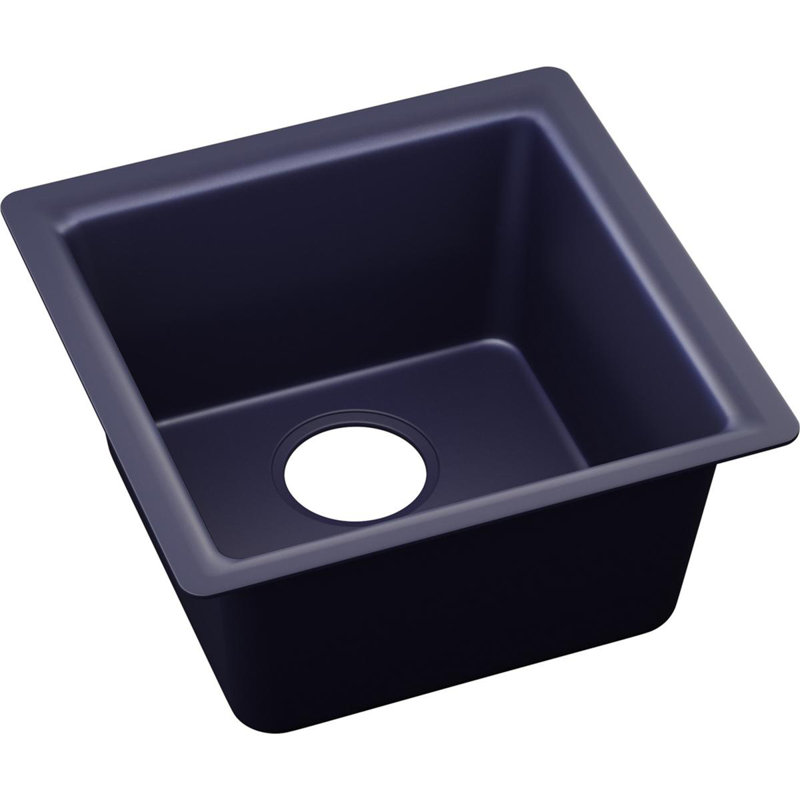 Quartz Luxe 16" L x 16" W Dual Mount Bar Sink, Jubilee