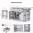 Door Internal Storage Rack Kitchen Island With 2 Bar Stools And Power Outlet-221859025