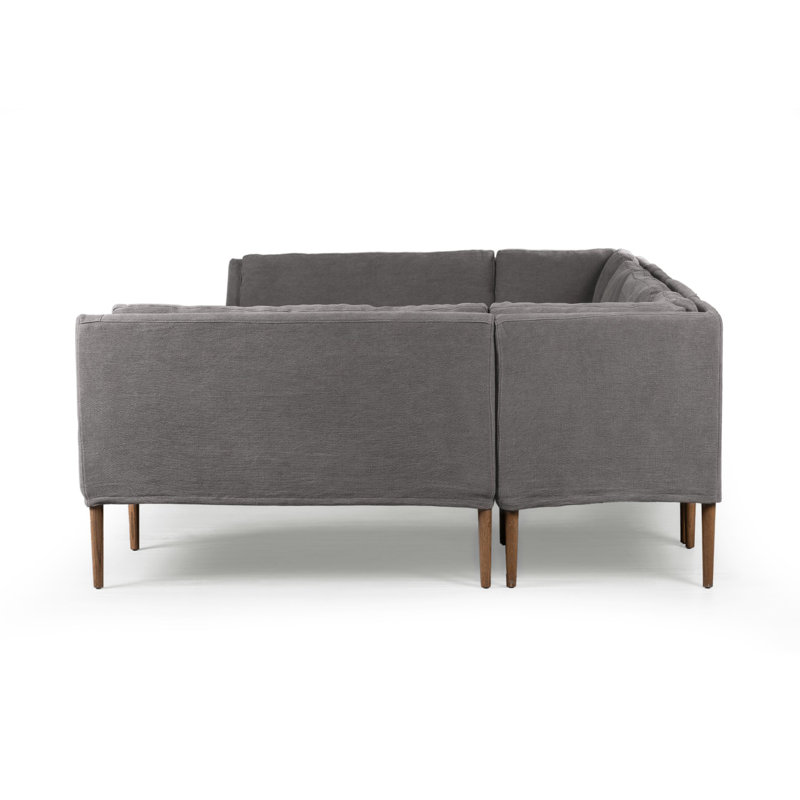 Aurelia 6-Piece Sectional, 34.5" H x 131" W x 75" D, Broadway Denim Linen