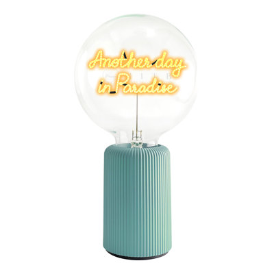 Ampoule «AUTRE JOUR AU PARADIS» Lampe de table ambre avec base PORTABLE Pop Nomad