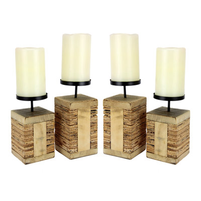 Kerzenständer aus Holz/Kork