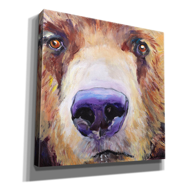  «Sniffer» par Pat Saunders, art mural en toile blanche, 12 po x 12 po, H 12 po x l 12 po