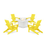 POLYWOOD by AllModern Foldable Outdoor Adirondack Chair With Table