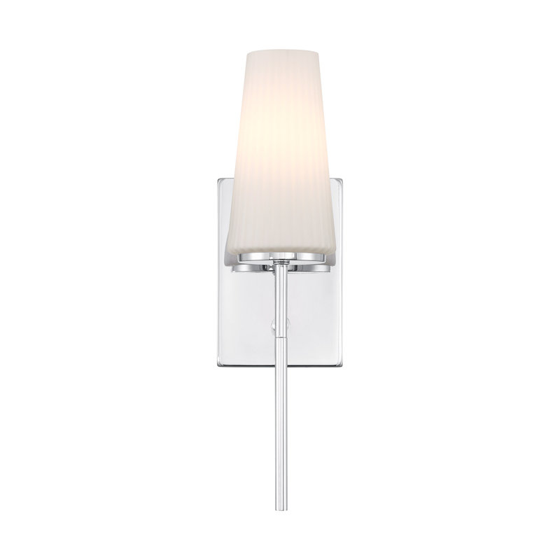 River 1-Light Wall Sconce in Chrome, Chrome