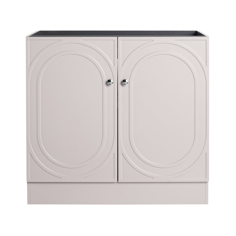 Meuble-lavabo kaki de 36 po - Mécanisme de porte à fermeture en douceur Design moderne en contreplaqué non inclus Matériau de style système d'armoire