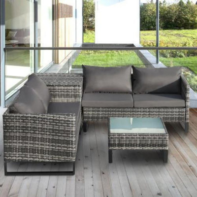 Cemile 199.5cm Wide Outdoor Patio Sectional with Cushions