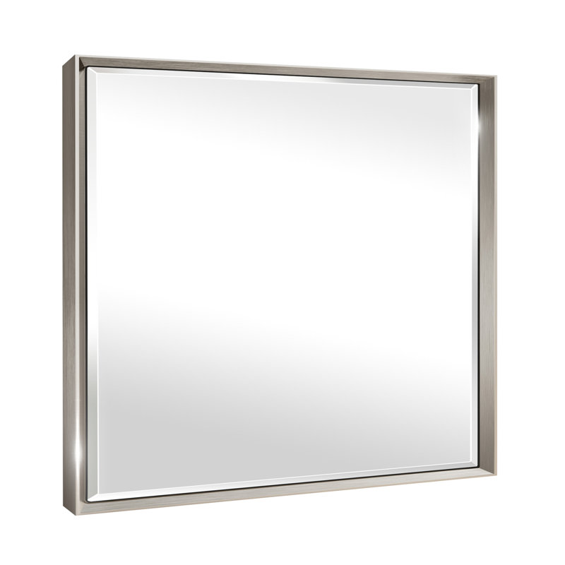 Miroir mural Lohoski, Nickel brossé, 30 po x 40 po