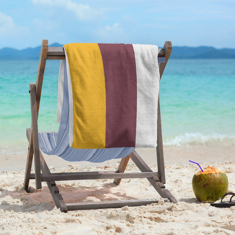 Cotton Blend Beach Towel, Burgundy