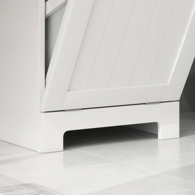 Armoire à linge avec panier amovible, armoire à linge inclinable avec tiroir et porte à baguettes, armoire de rangement pour salle de bain