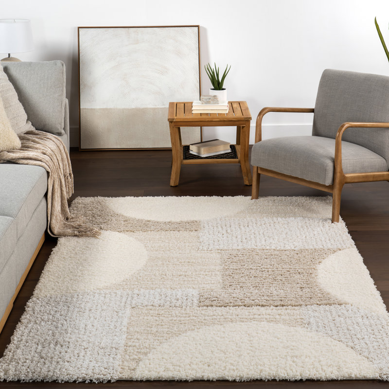 Tapis à motif géométrique moderne Ailani, Rectangle 4 pi x 6 pi