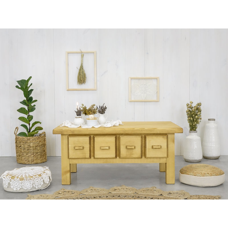 Dambrosio Solid Wood Coffee Table with Storage
