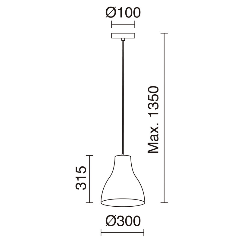 Detlev 1 - Light Bell Pendant, Chrome, Chrome