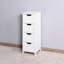 Armoire de rangement blanche pour salle de bain, armoire autoportante avec tiroirs