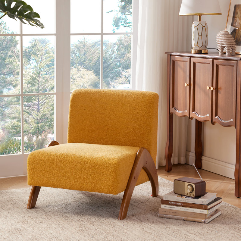 Ensemble de 2 chaises d'appoint rembourrées, Jaune